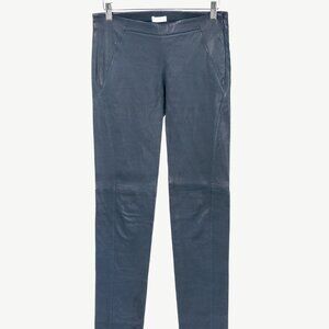 Brunello Cucinelli AW/15 Navy Stretch-Nappa Leather Leggings